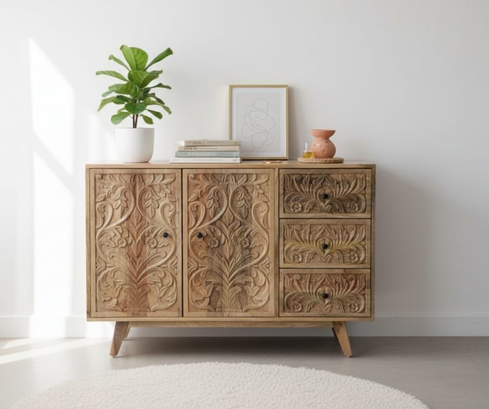 Komoda z litego drewna mango