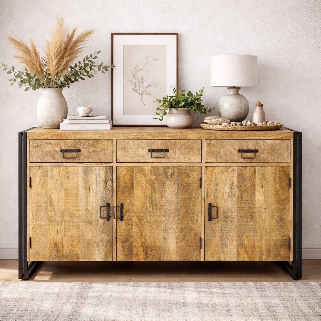 Komoda z litego drewna mango