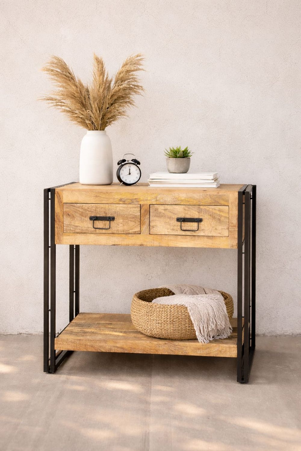 Konsola z litego drewna mango