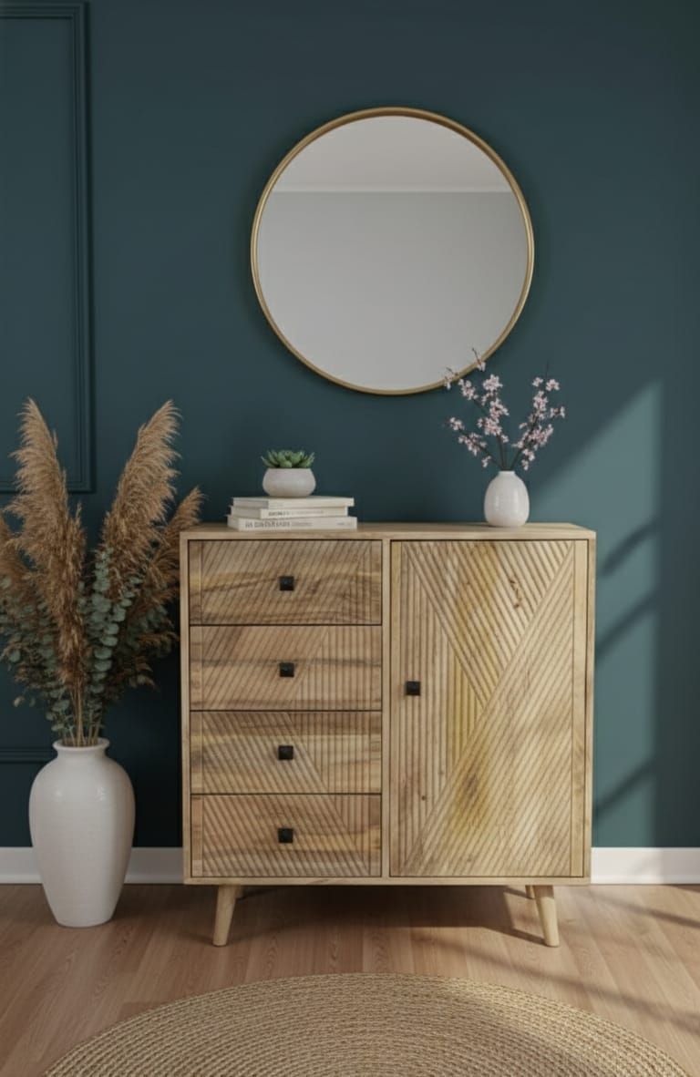 Komoda z litego drewna mango