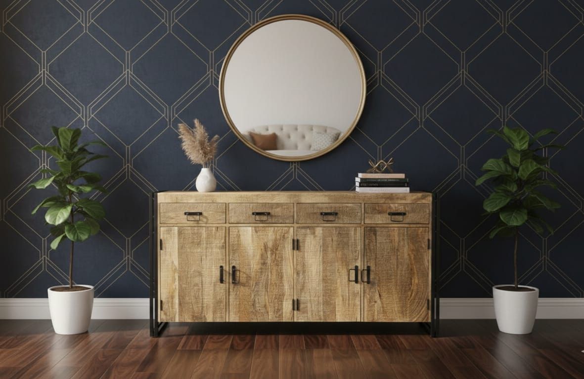 Komoda z litego drewna mango