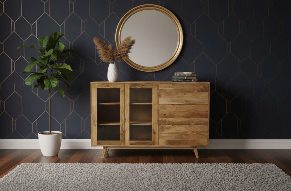 Komoda z litego drewna mango