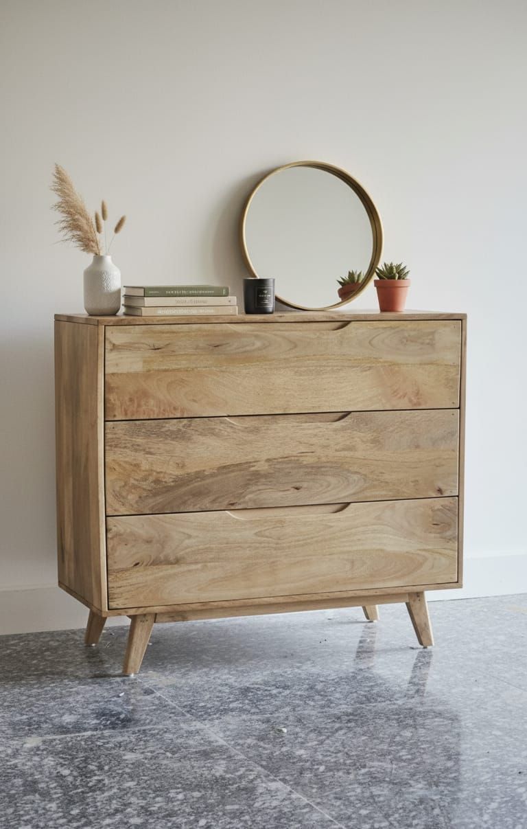 Komoda z litego drewna mango