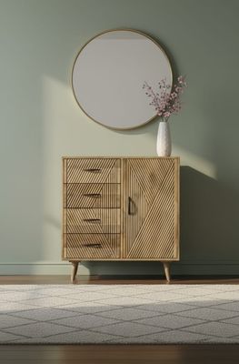 Mała Komoda z Litego Drewna Mango 85cm - 4 Szuflady Mała komoda z litego drewna mango 85cm