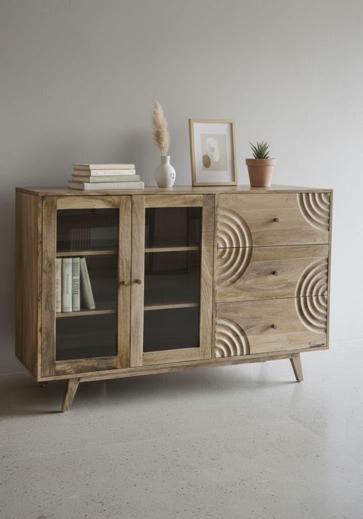 Komoda z litego drewna mango