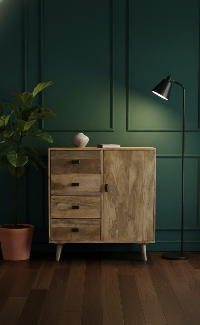 Komoda z litego drewna mango