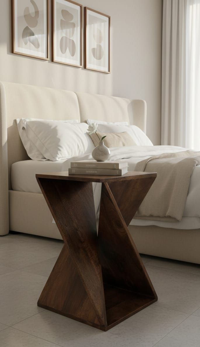 Stolik kawowy z litego drewna mango