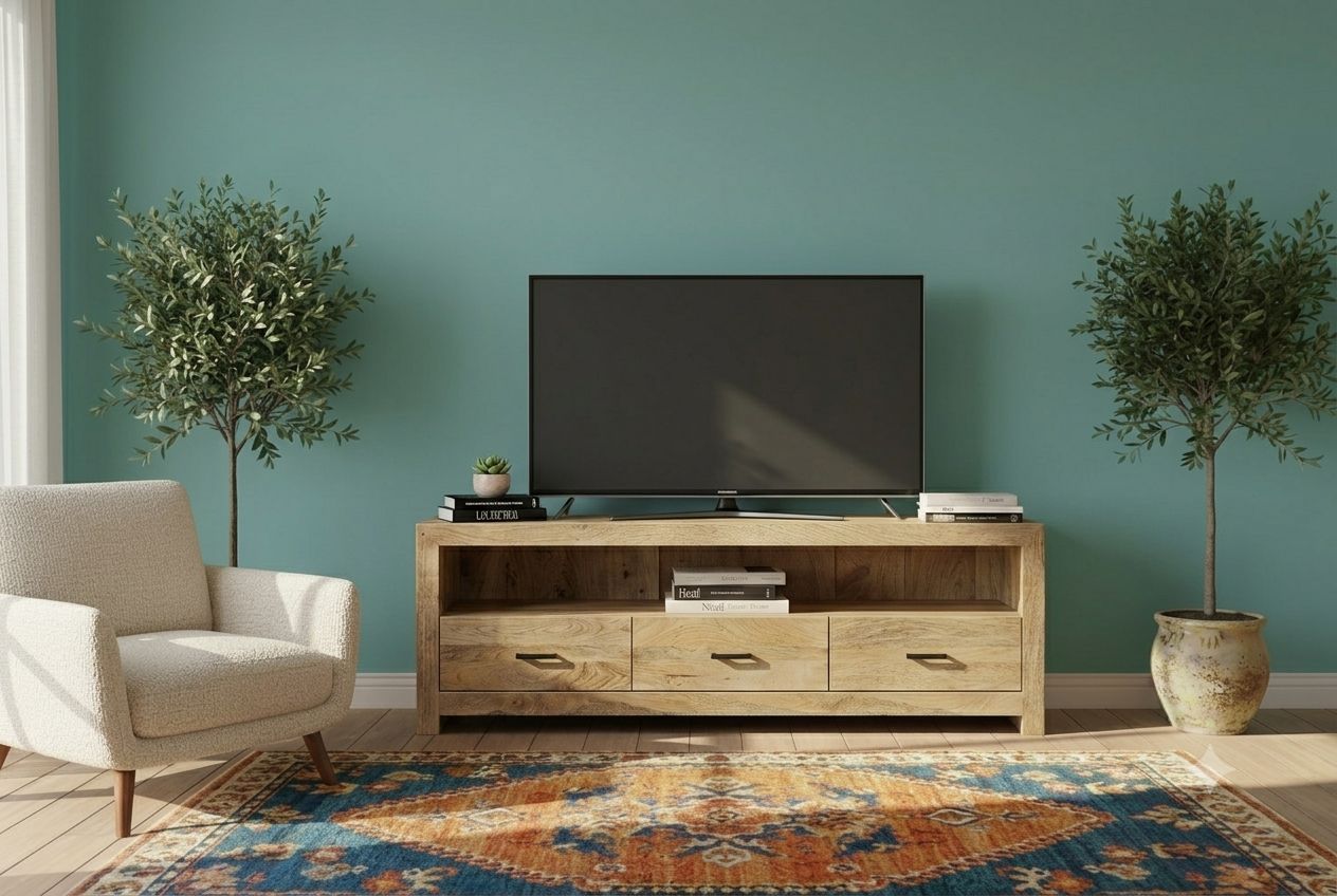 Komoda RTV z litego drewna mango