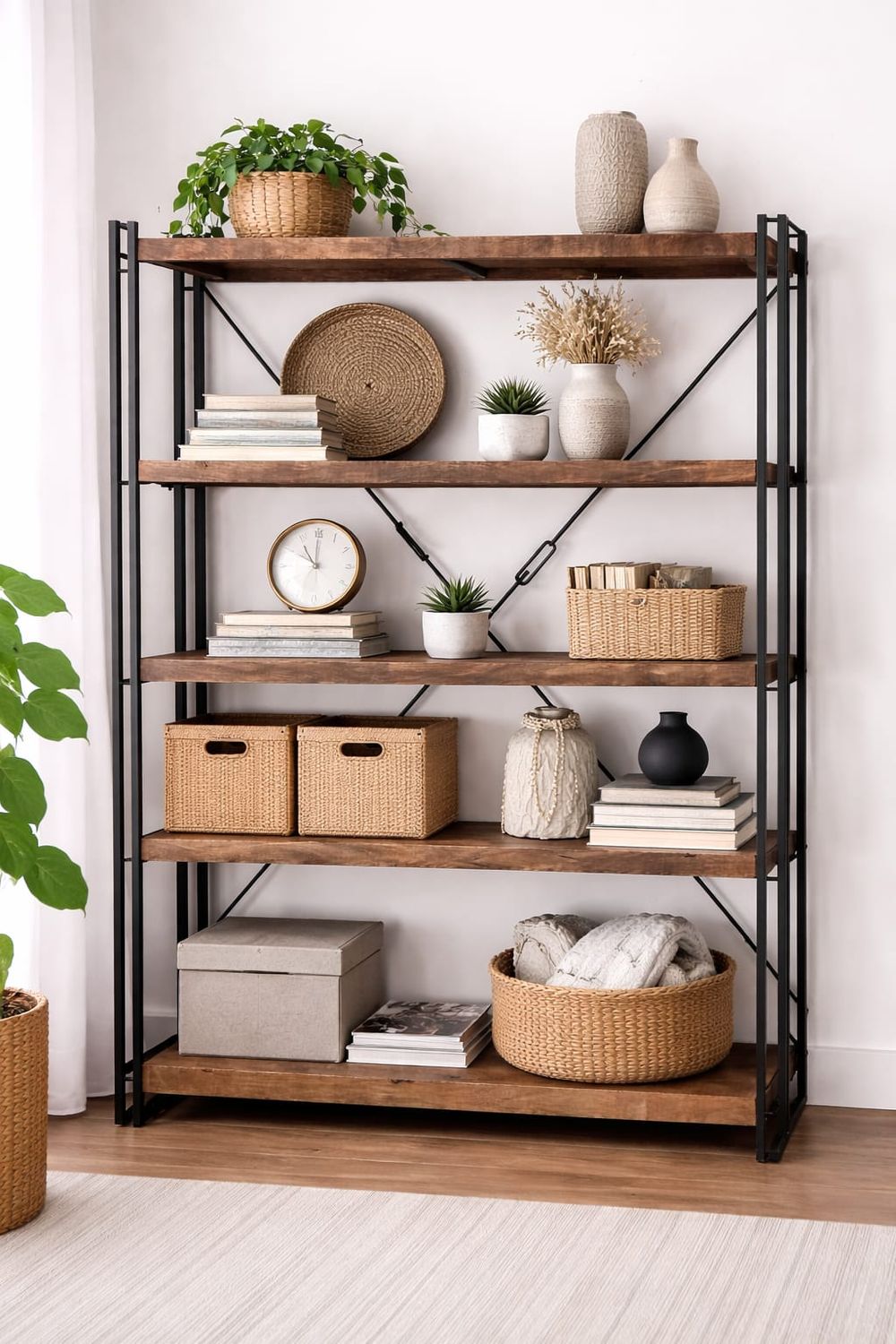 Regał z drewna mango