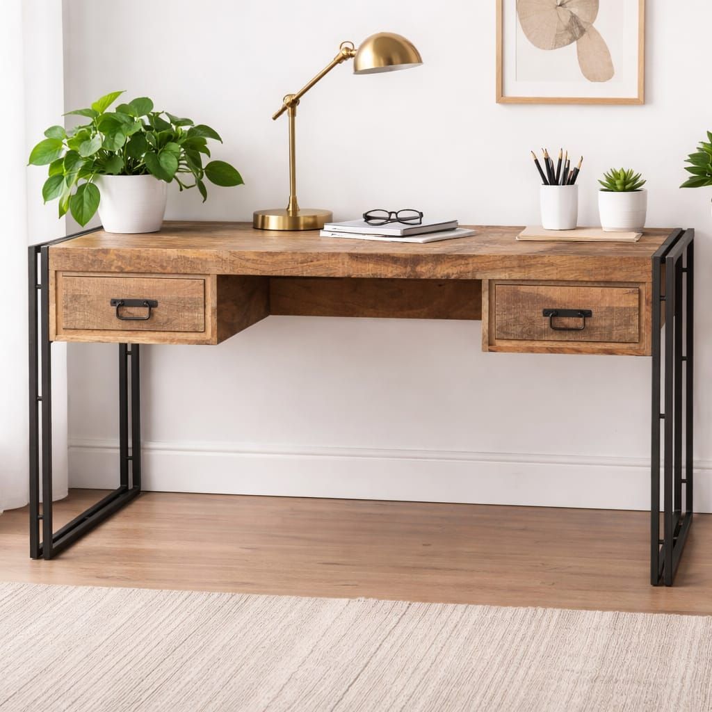 Biurko z drewna mango