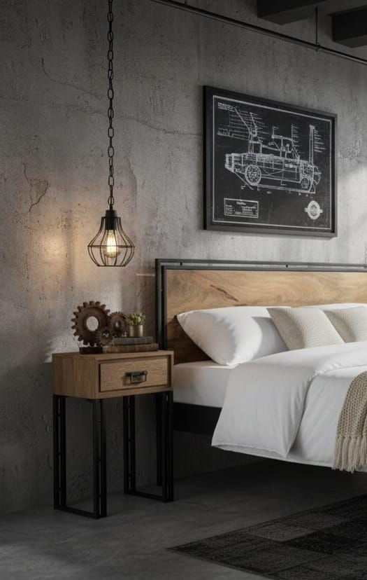 Szafka nocna z drewna mango