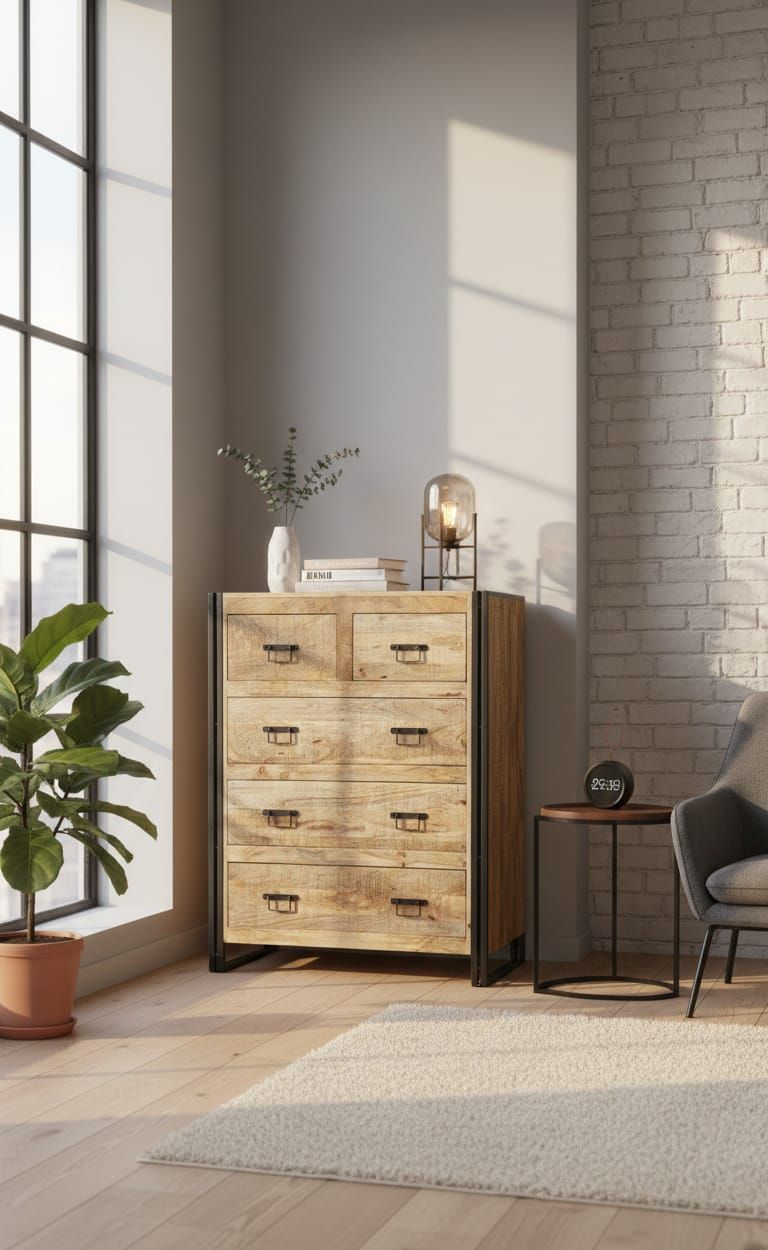 Komoda z drewna mango