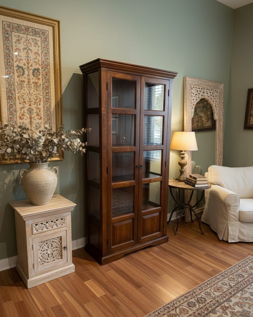 Witryna z drewna akacjowego