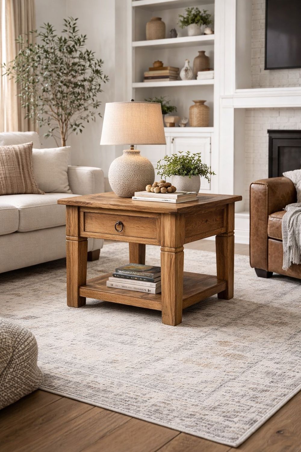 Stolik kawowy z drewna akacjowego