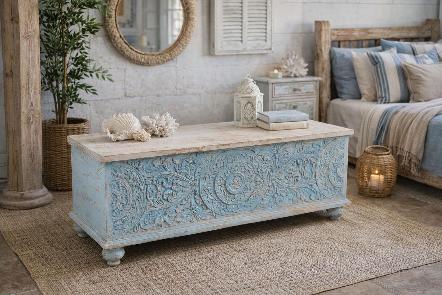 Skrzynia z drewna mango