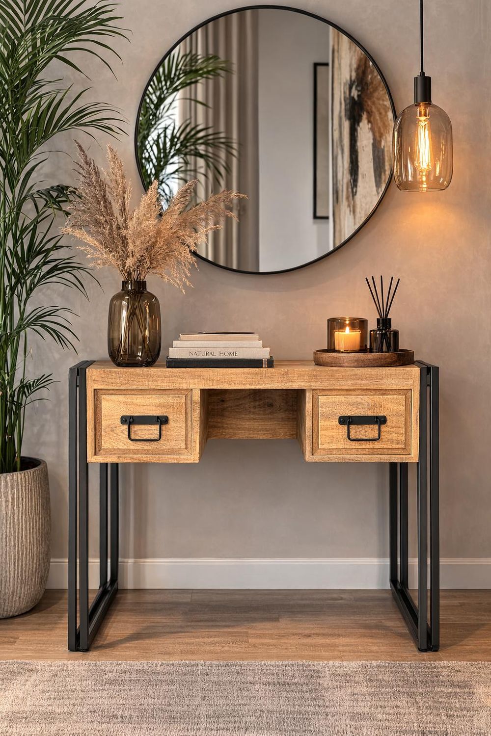 Konsola z drewna mango