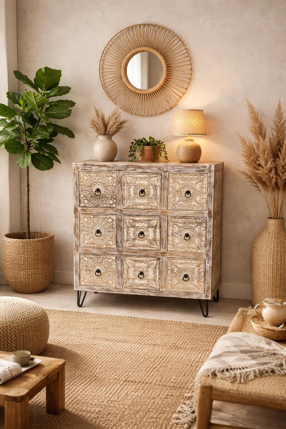 Komoda z drewna mango