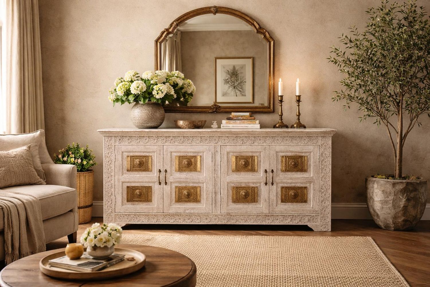 Komoda z drewna mango