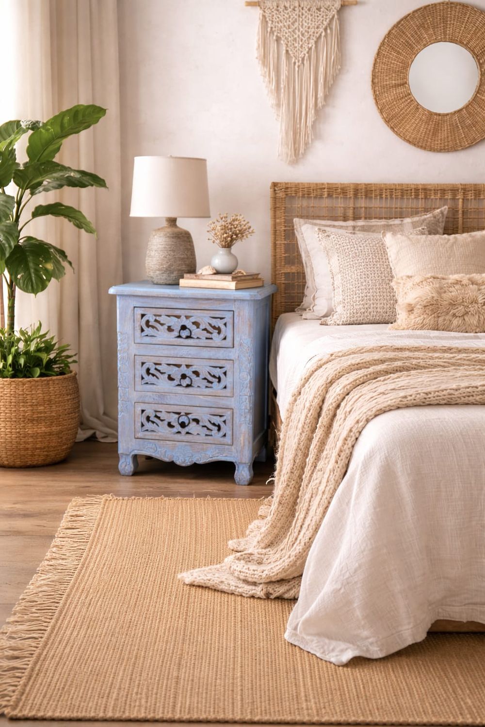 Szafka nocna z drewna mango