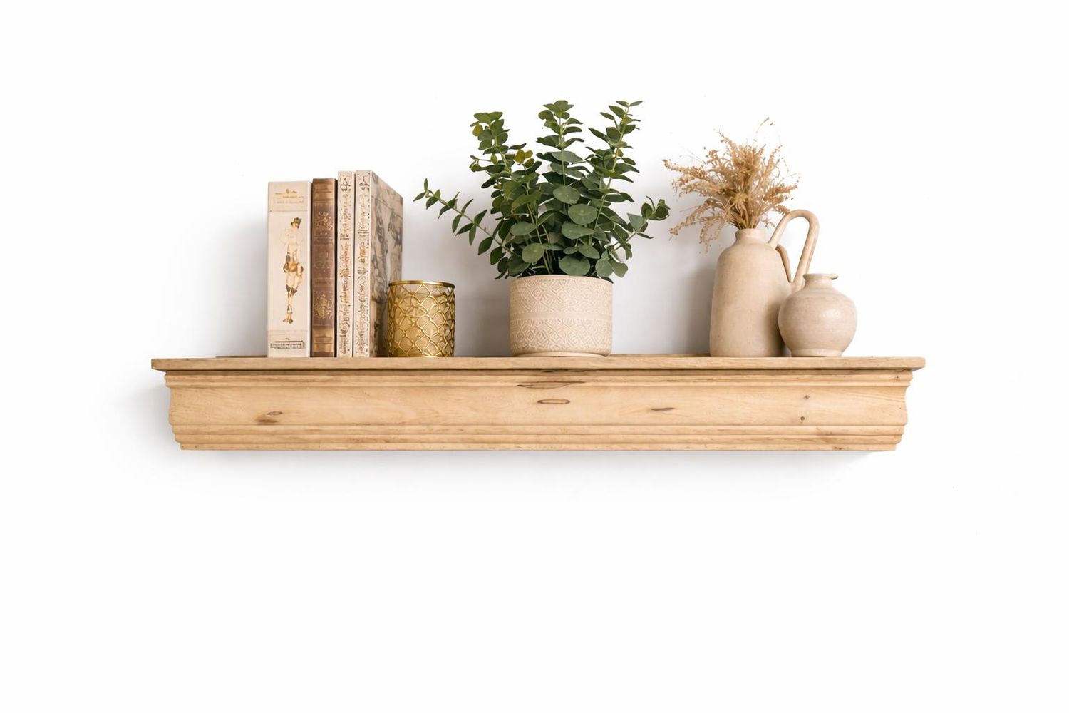 Półka ścienna z drewna mango