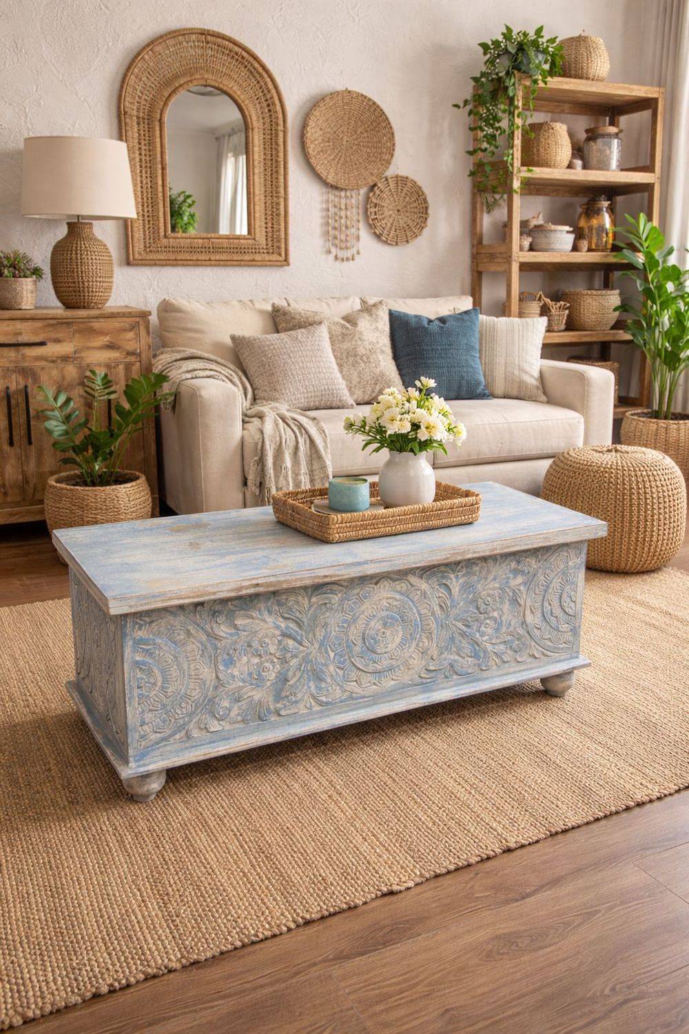 Skrzynia z drewna mango