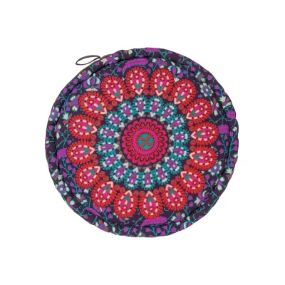 Puf Podłogowy Okrągły Boho Mandala - Bawełniany Puf do Medytacji z Indii 