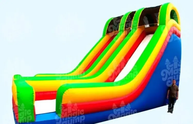18' Double Fun Dual Lane Waterslide