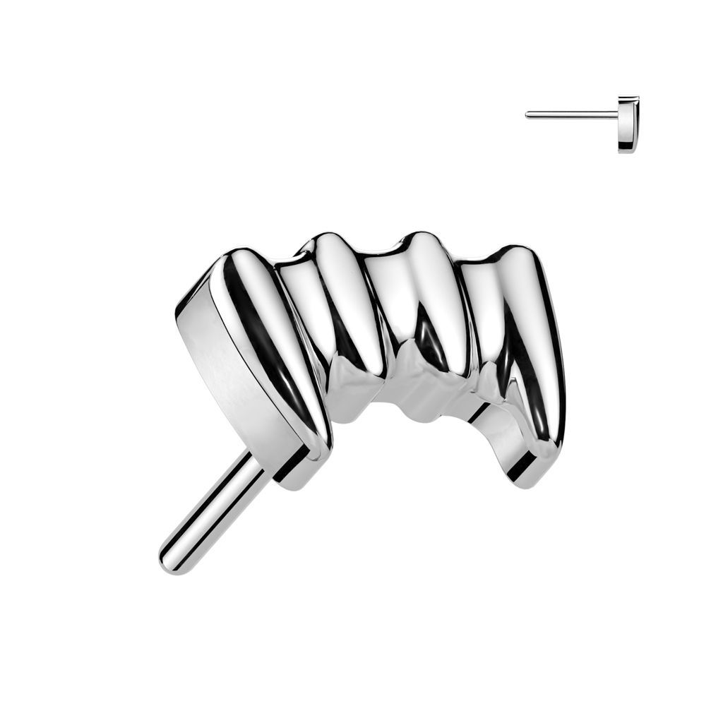 Implant Grade Titanium Threadless Push In Vampire Fangs Top