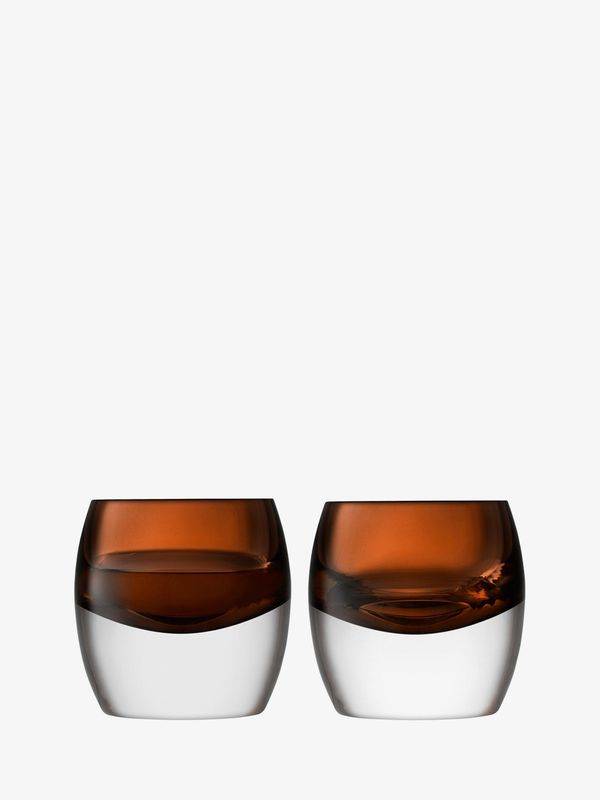 LSA - Whisky Club Tumbler x 2 (Peat Brown)
