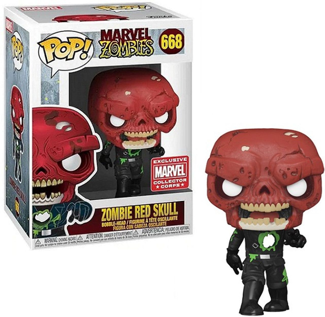 Zombie Red Skull #668