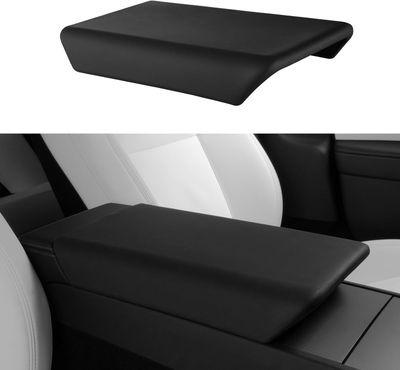 2024-2025 Tesla Model 3 Refresh Highland &amp; New 2026 Tesla Model Y (Juniper) Non-Slip TPU Armrest Cover (Black Color)