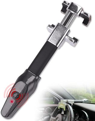Steering Wheel Lock with Alarm ,Heavy Duty Anti-Theft Car Device for Car Theft Prevention Universal Fit for Vehicle Truck Van SUV Car with 2 Keys.