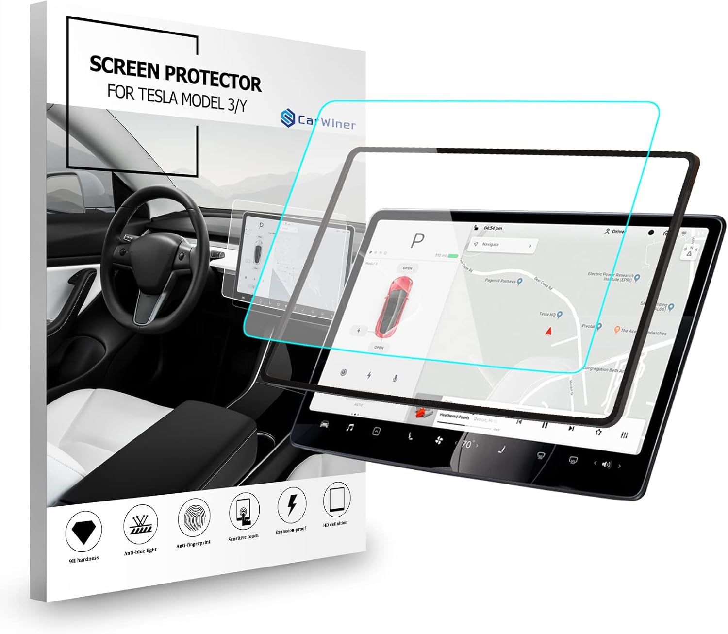 2021-2023 Tesla Model 3 &amp; 2021-2024 Tesla Model Y Matte Screen Protector for 15&quot; Center Control Touch Screen Navigation