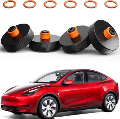 2013-2026 Tesla Model Y (Juniper)/3/S/X,  Lifting Jack Pad Protect Battery and Chassis, 4 Pucks with TPU Material [Durable and Odorless]