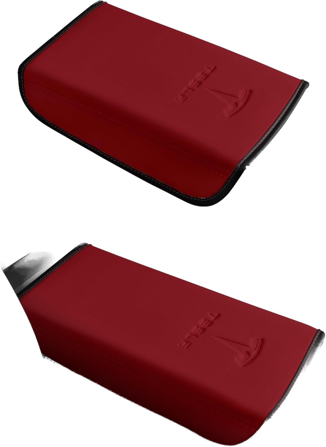 2017-2023 Tesla Model 3 &amp; 2020-2025 Model Y (Not for Model Y Juniper),Center Console Armrest Cover (Wine Red Color)