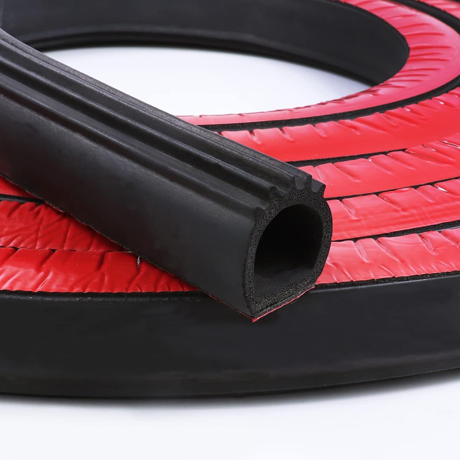 D Shape Door Rubber Seal Strip,1&quot; RV Slide Out Seal Self-Adhesive Apply to Car, Truck, RV, Boat and Home Application (6ft)