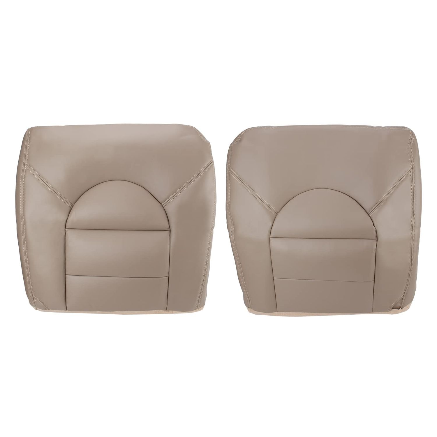 AUTOKAY Driver &amp; Passenger Bottom Seat Covers Tan Fits for Ford F-250 F-350 F-450 F-550 Super Duty 1998-2000