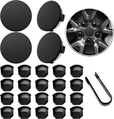 Tesla Model Y &amp; Model 3 19&quot; &amp; Model S 20&quot; Wheel Hub Caps - Center Cover No Logo (Matte Black).