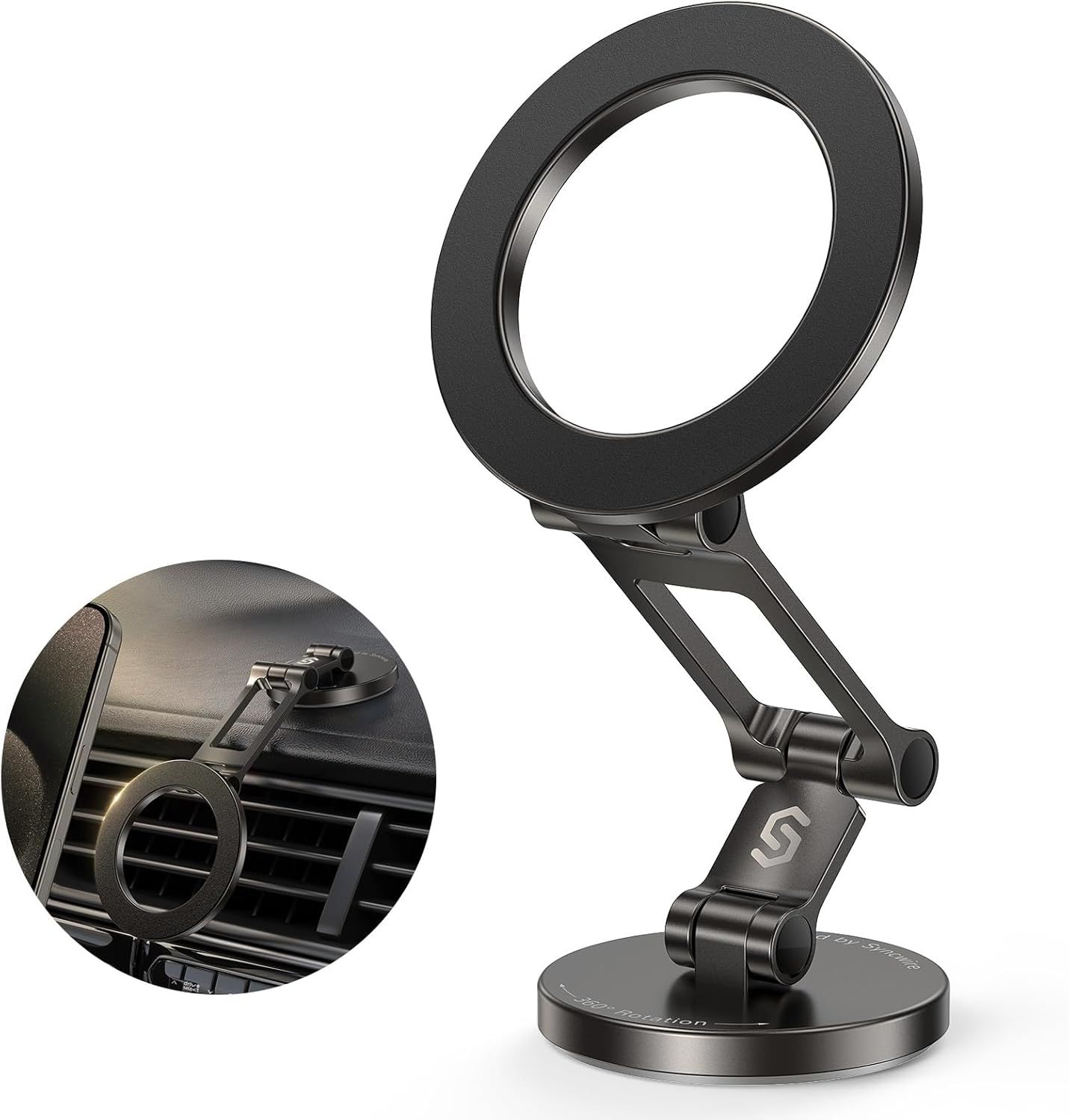 MagSafe Car Mount for Car Dash &amp; Tesla Screen- Magnetic Phone Holder, 360° Rotation Car Mount Strong Magnets for iPhone 16 15 14 13 Pro Max