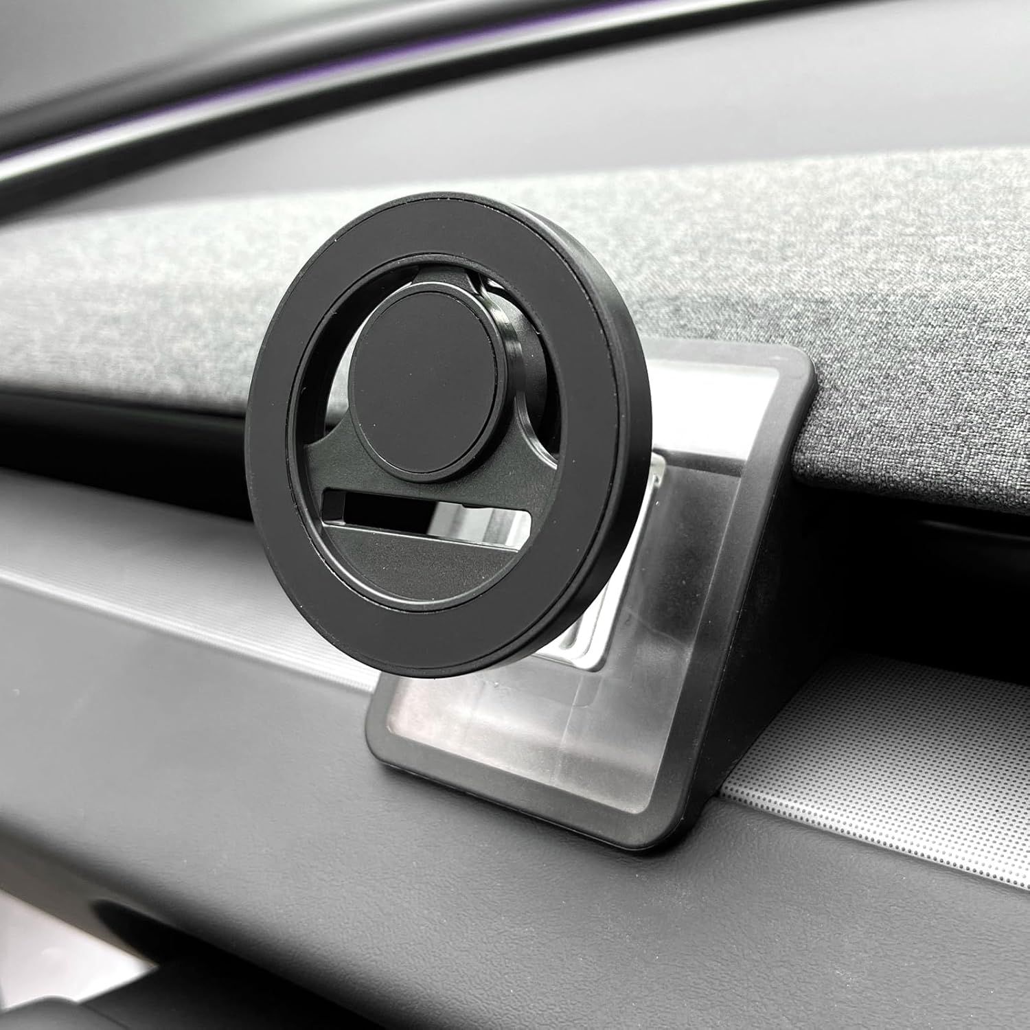 Magnetic Phone Mount Only for Tesla Model 3 2024 2025, for Tesla Model 3 Accessories 2024 2025, Direct Adsorption for iPhone 16/15/14/13/12 Series