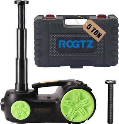Electric Hydraulic Car Jack Kit 5 Ton 12V Portable Lift Range 20.9 Inch with Tire Inflator Pump