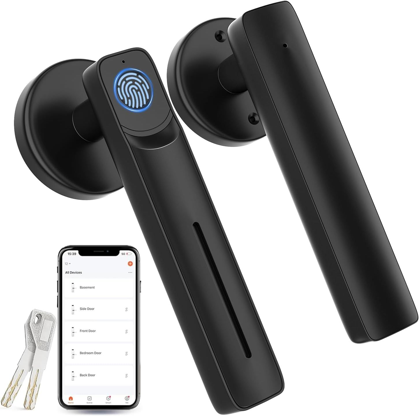 Fingerprint Door Lock with Smart APP,Fingerprint Door Knob, Biometric Door Knob With Keyless Entry