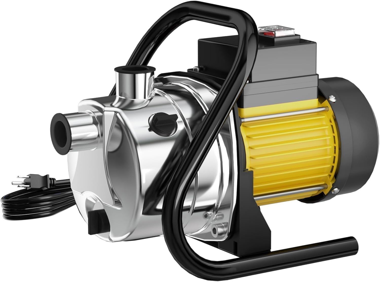 Water Transfer Pump Shallow Well Pump 1.6HP 1800GPH Stainless Steel Pressure Booster Pump