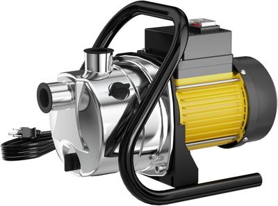 Water Transfer Pump Shallow Well Pump 1.6HP 1800GPH Stainless Steel Pressure Booster Pump