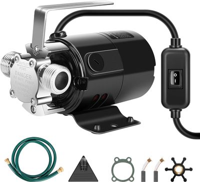 115V Water Transfer Pump, 110HP 330 GPH Portable Electric Utility Pump with ON/OFF Switch and Hose