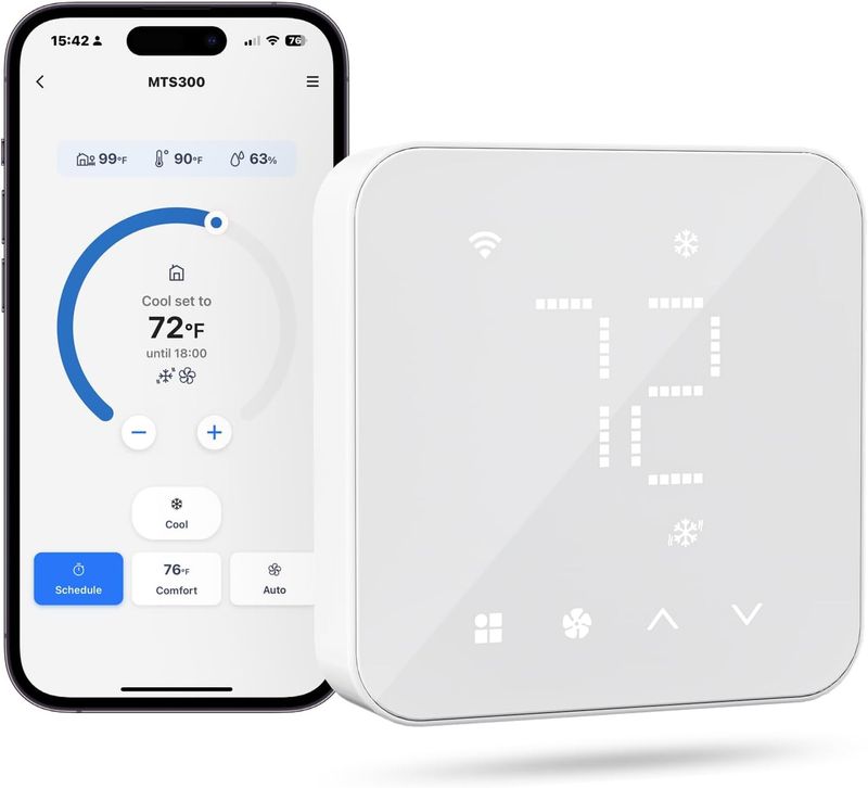 Smart Thermostat for Home, WiFi Thermostat Works with Alexa, Apple Home, Google Assistant, App