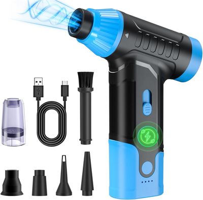Electric Compressed Air Duster - Electric Air Duster for PC, Rechargeable Mini Blower 150,000 RPM