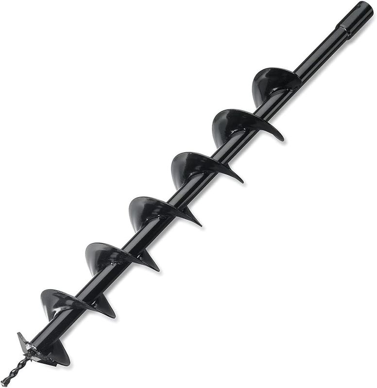 Hiltex 10245 4&quot;x30&quot; Steel Gardening Auger Bit | For Planting Bedding, Bulbs, Seedlings 3/4&quot; Shaft