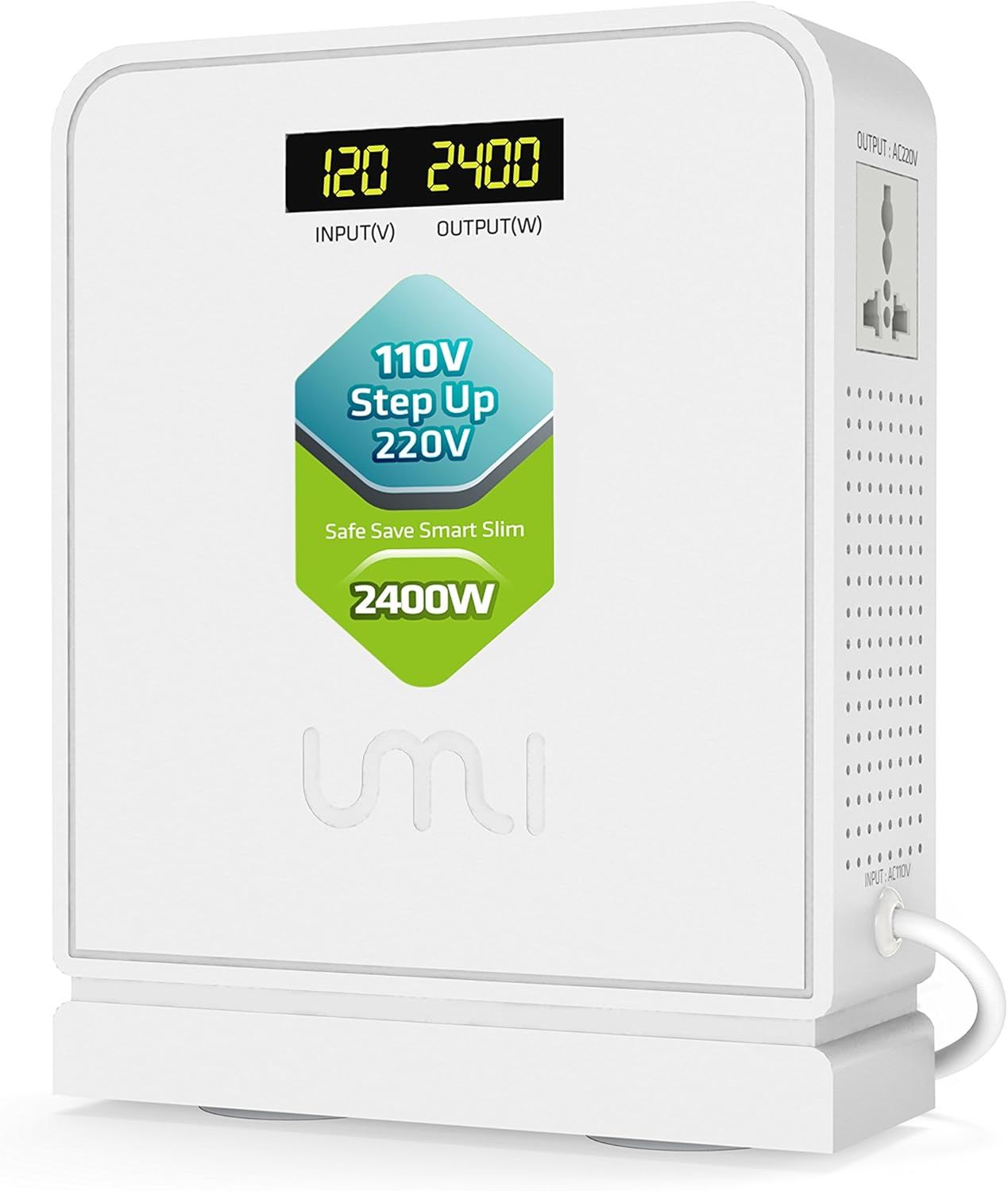 2400W Voltage Converter – 110V to 220V for Heavy-Duty European Appliances