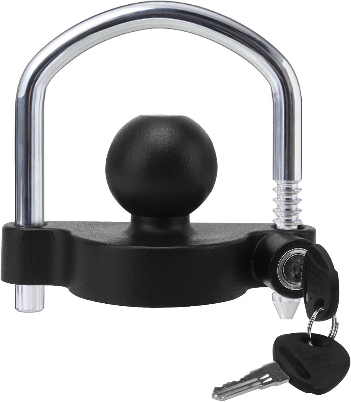 Universal Trailer Coupler Lock – Heavy-Duty Anti-Theft Hitch Lock (Fits 1-7/8”, 2”, 2-5/16”)